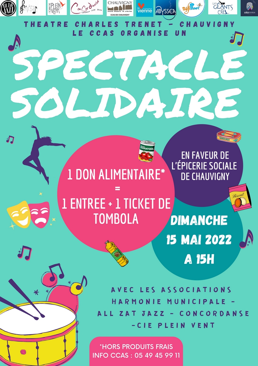 Affiche spectacle solidaire finale 15 mai 2022