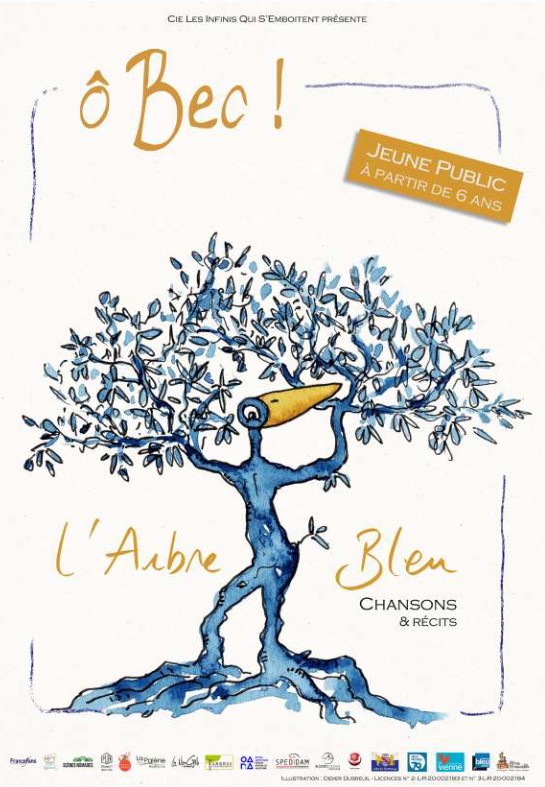 affiche jeune public arbre bleu