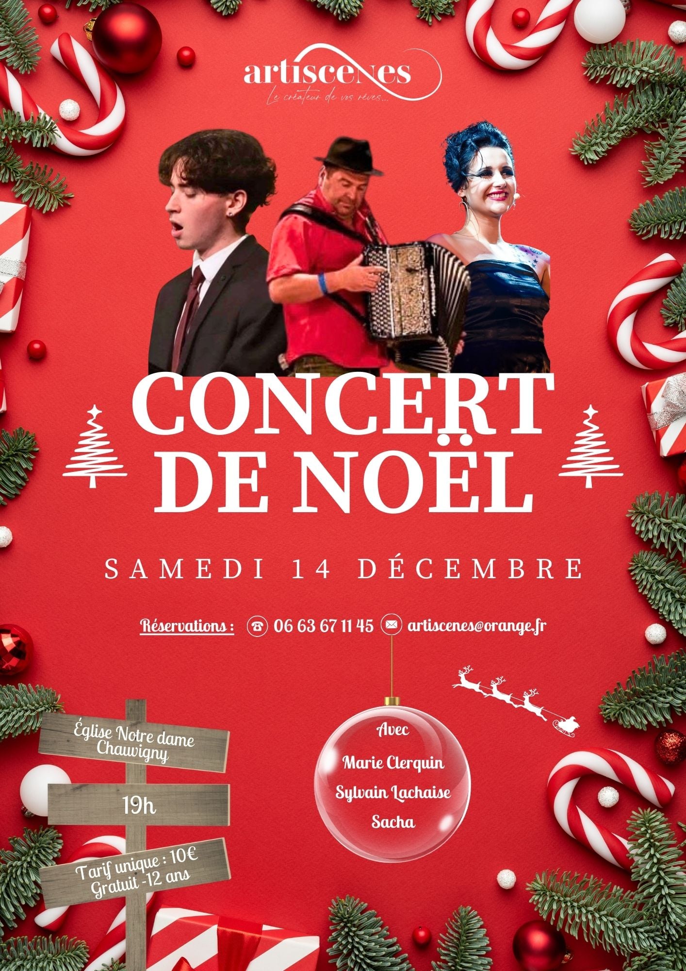affiche Chauvigny Concert Noël