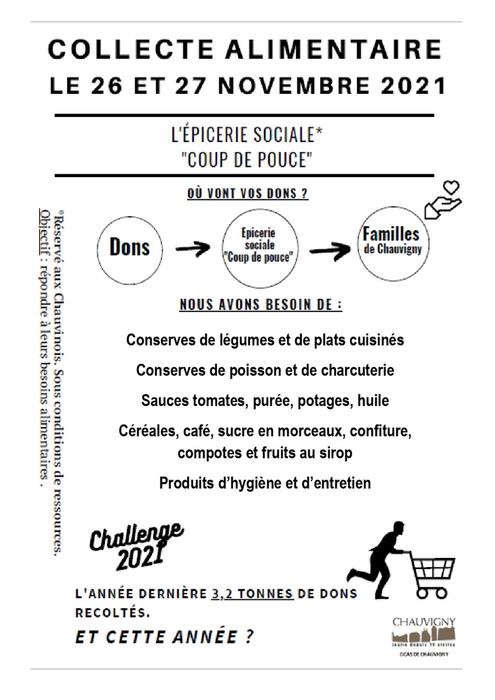 Flyer collecte alimentaire 2021